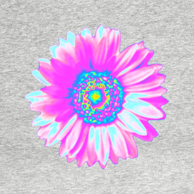 Pink Holographic Daisy by dinaaaaaah